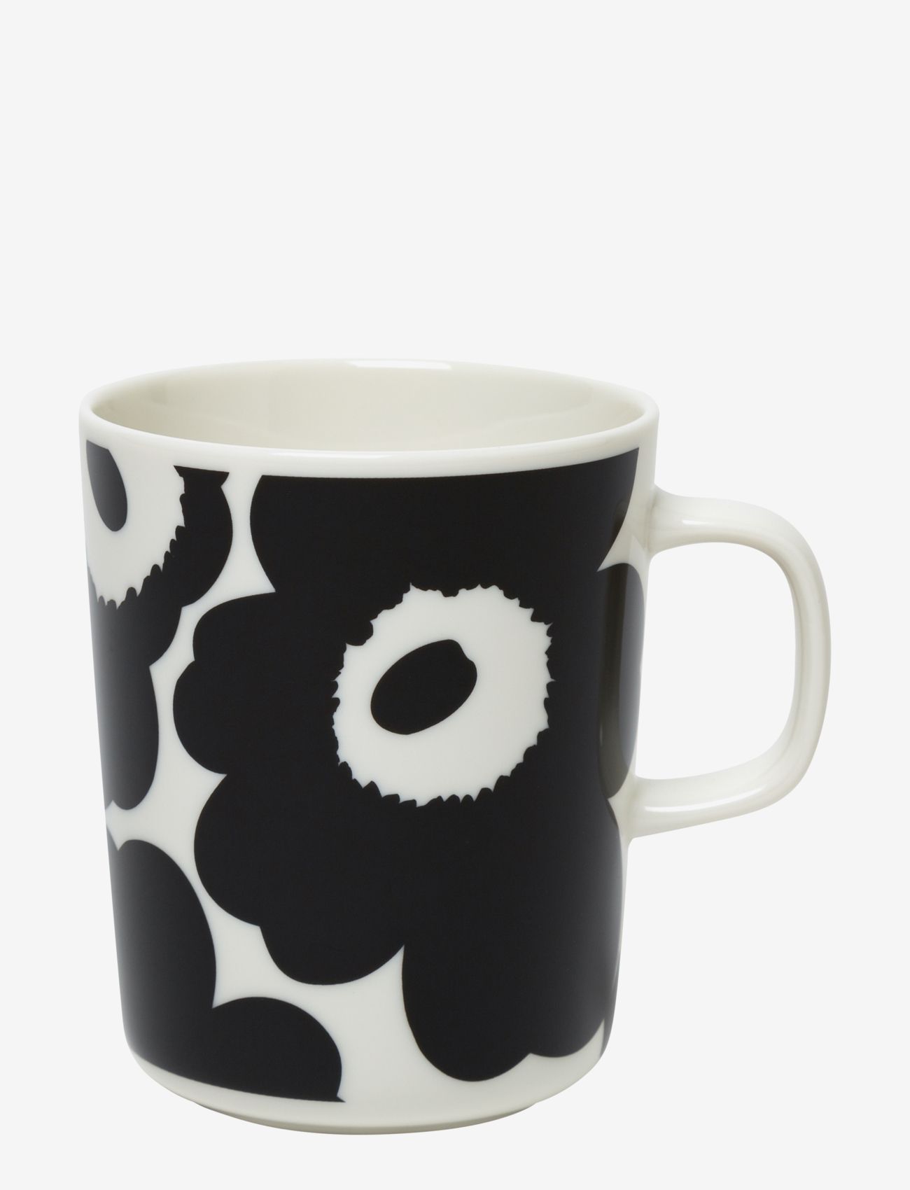 Marimekko Home Unikko Mug 2,5Dl, Coffee Kop, Sort, Str: 25 CL