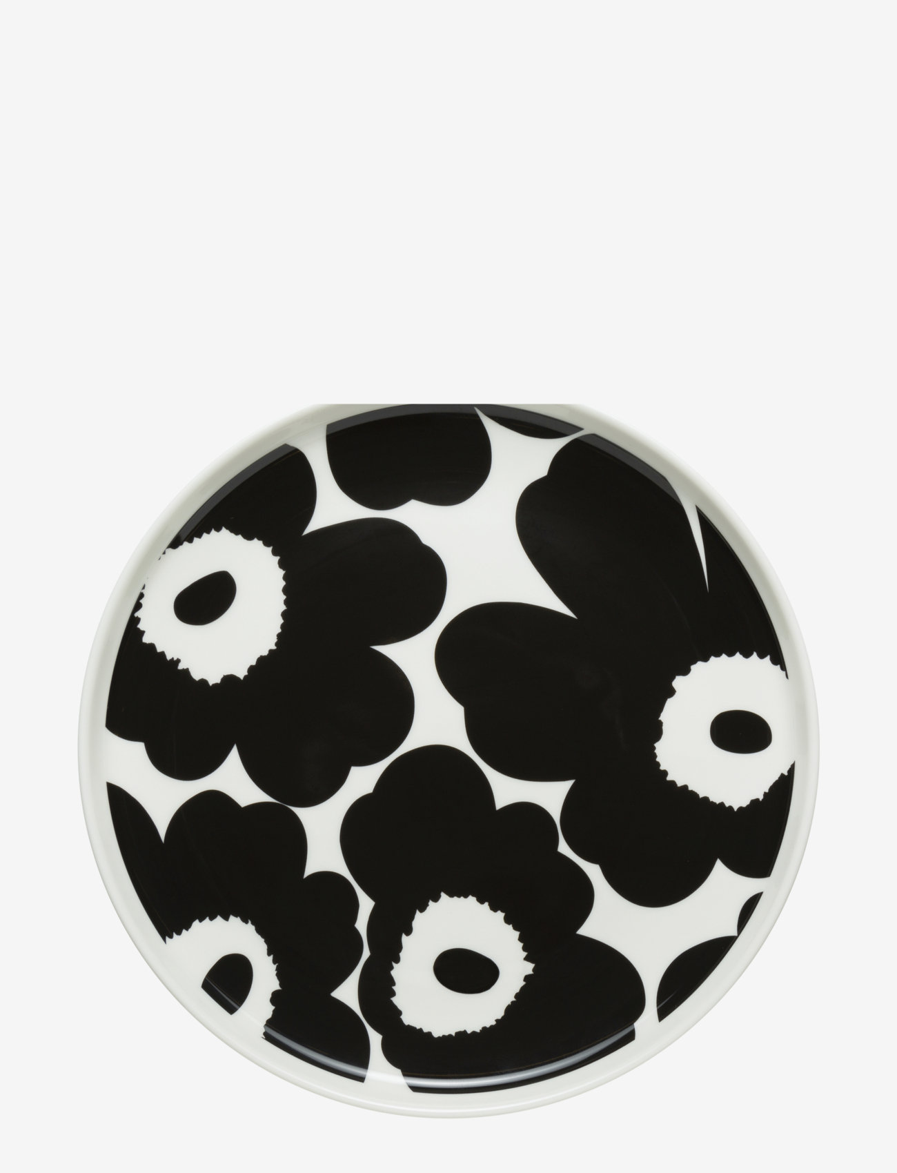 Marimekko Home - UNIKKO PLATE 20 CM - väikesed taldrikud - white, black - 1