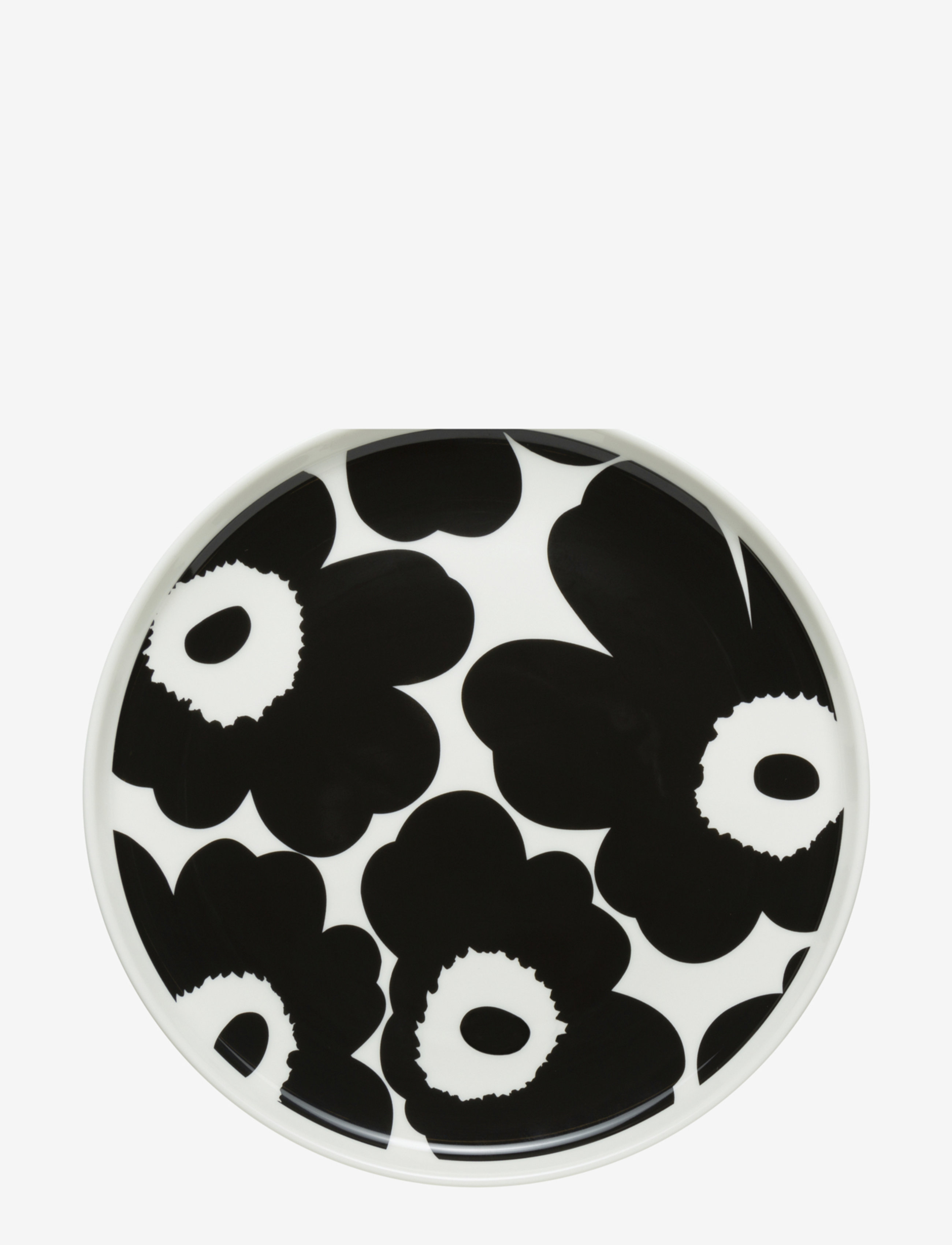 Marimekko Home UNIKKO PLATE 13,5 CM - Klassísk Hönnun - WHITE, BLACK / black