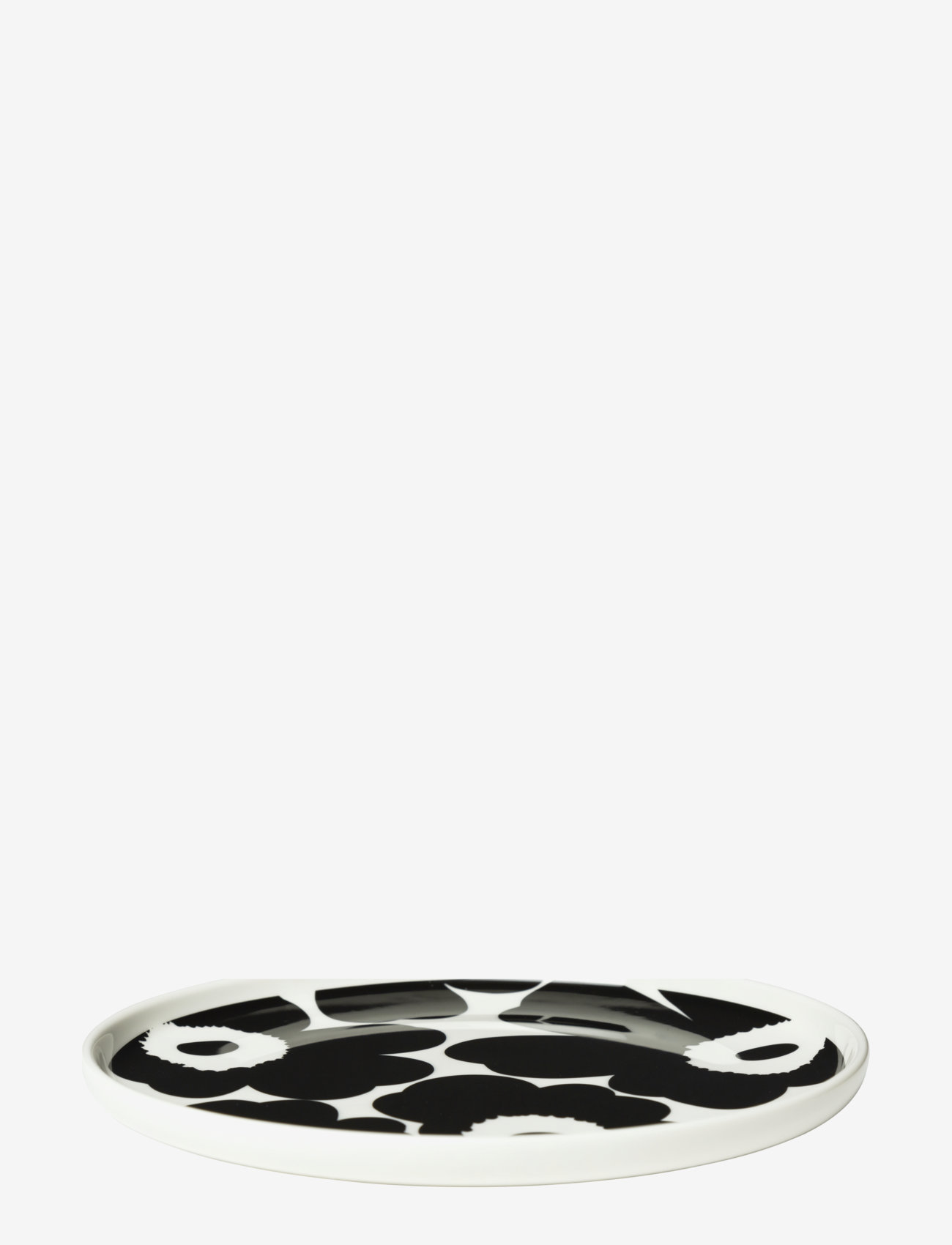 Marimekko Home - UNIKKO PLATE 20 CM - väikesed taldrikud - white, black - 2