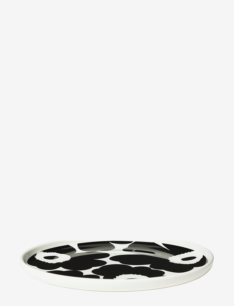 Marimekko Home - UNIKKO PLATE 20 CM - väikesed taldrikud - white, black - 2