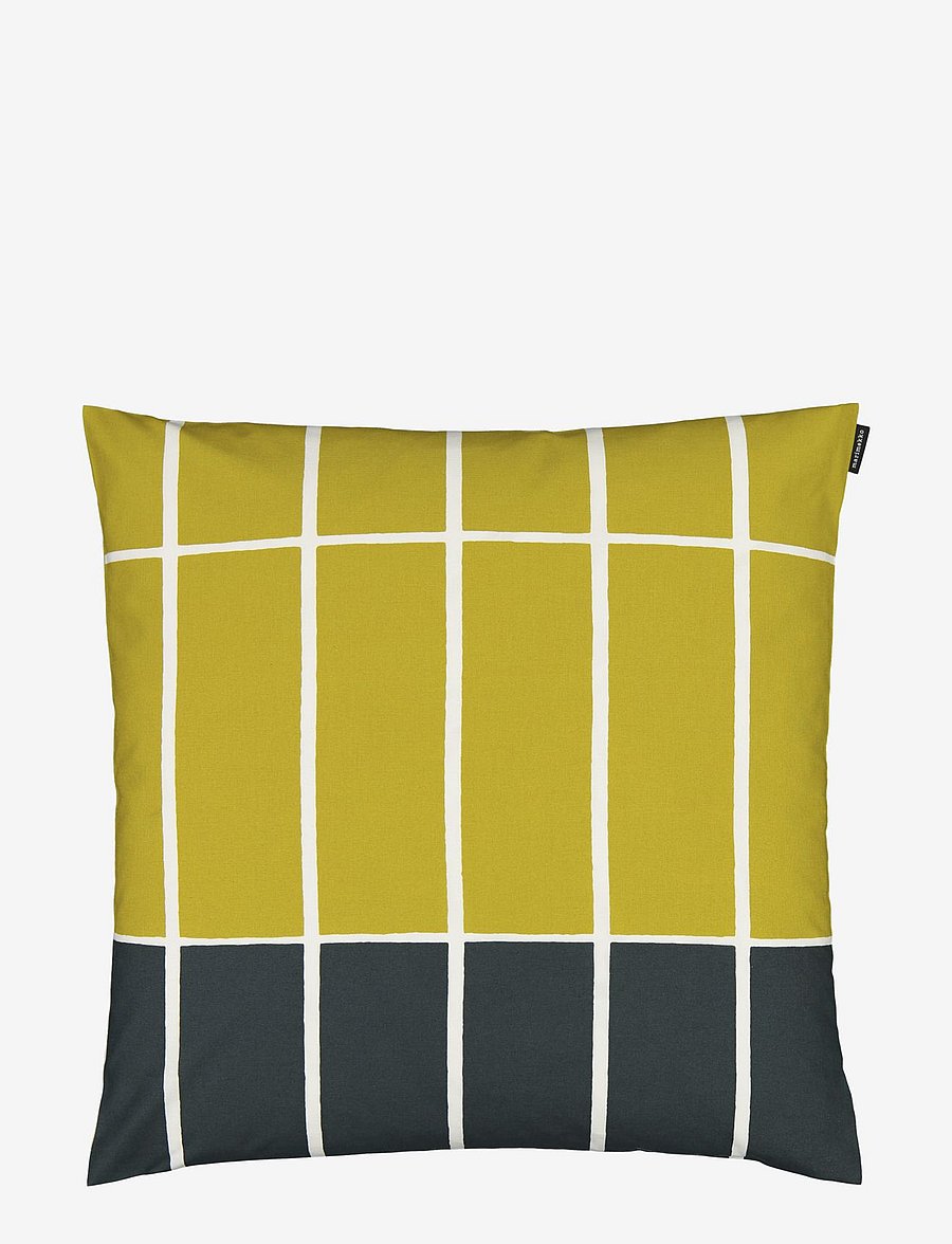 Marimekko Home - TIILISKIVI CUSHION COVER - padjakatted - dark green, beige, lime - 1