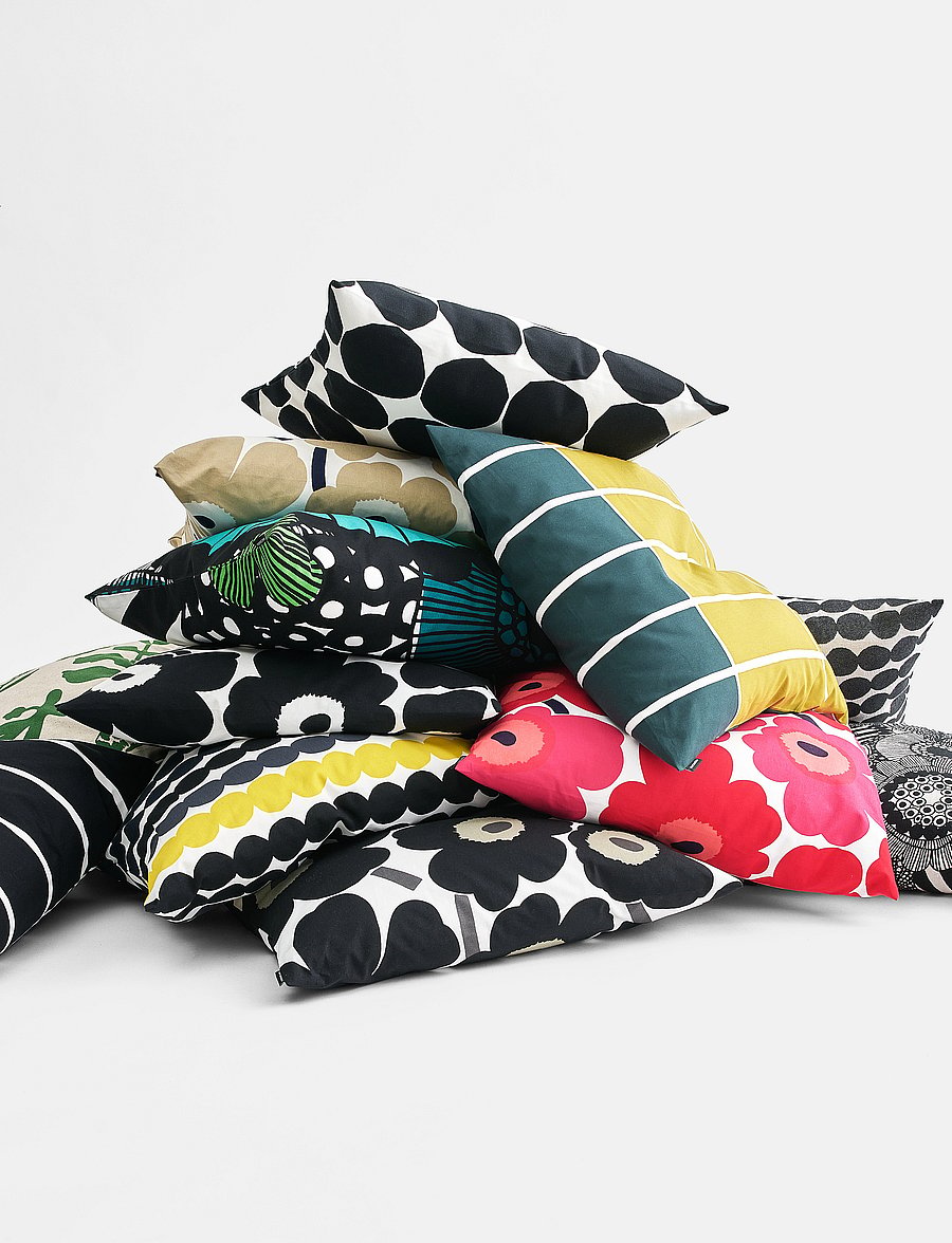 Marimekko Home - TIILISKIVI CUSHION COVER - padjakatted - dark green, beige, lime - 0