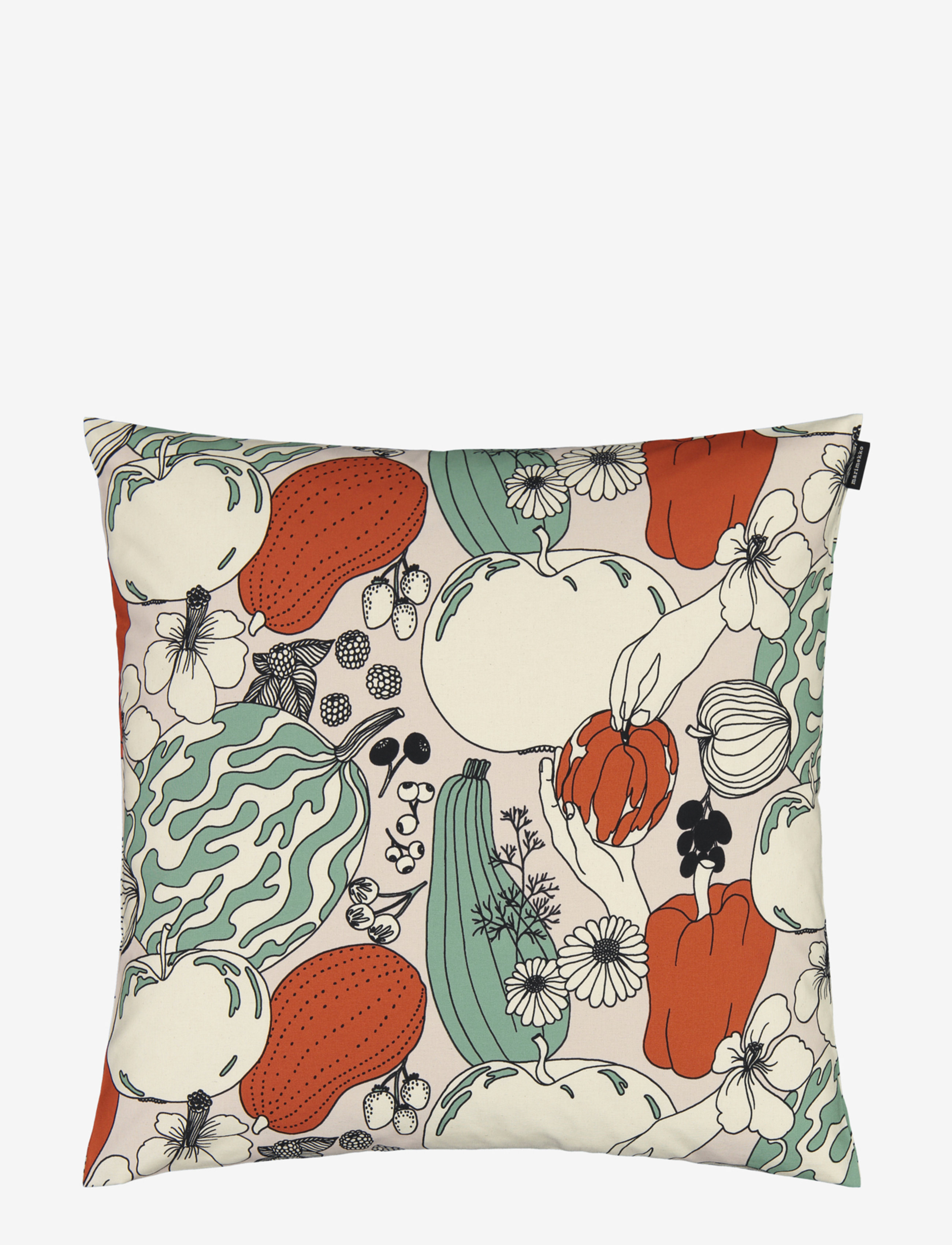 Marimekko Home VIHANNESMAA C.COVER - Cushions & Cushions Covers - RED, GREEN / multi