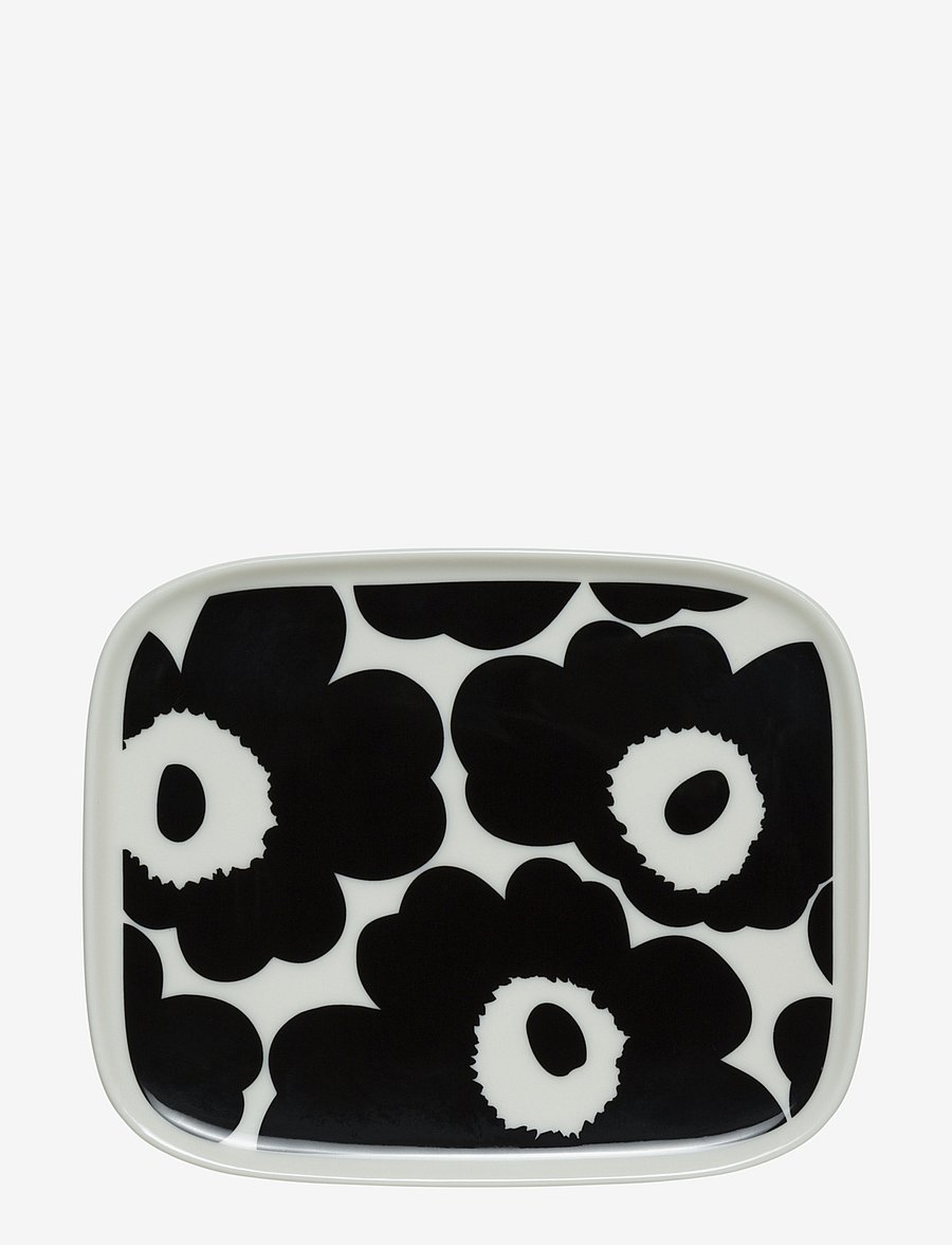 Marimekko Home - UNIKKO PLATE - die niedrigsten preise - white, black - 0