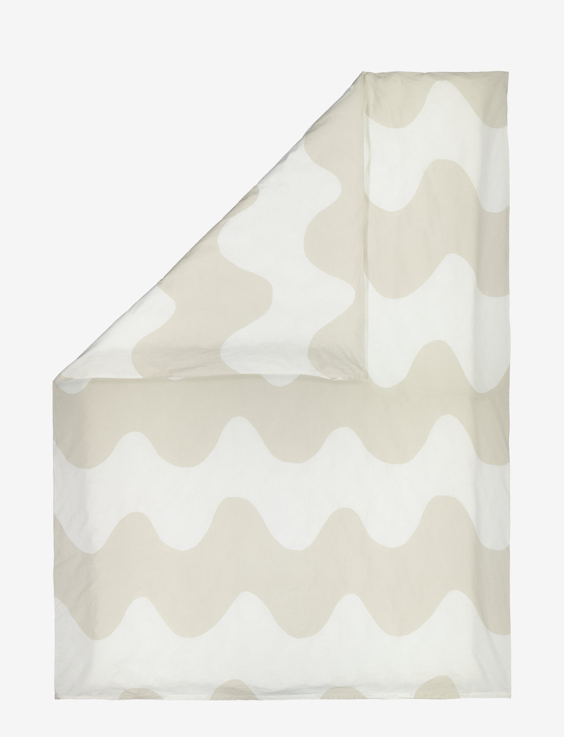 Beige and white duvet cover