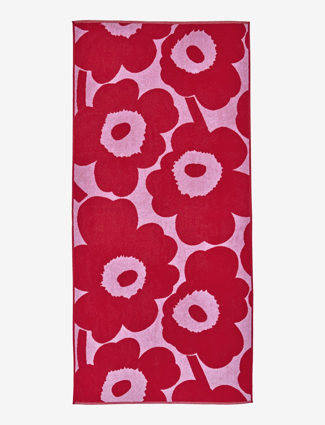 Marimekko Home - UNIKKO BATH TOWEL 70X150 CM - handtücher & badetücher - pink/red - 1