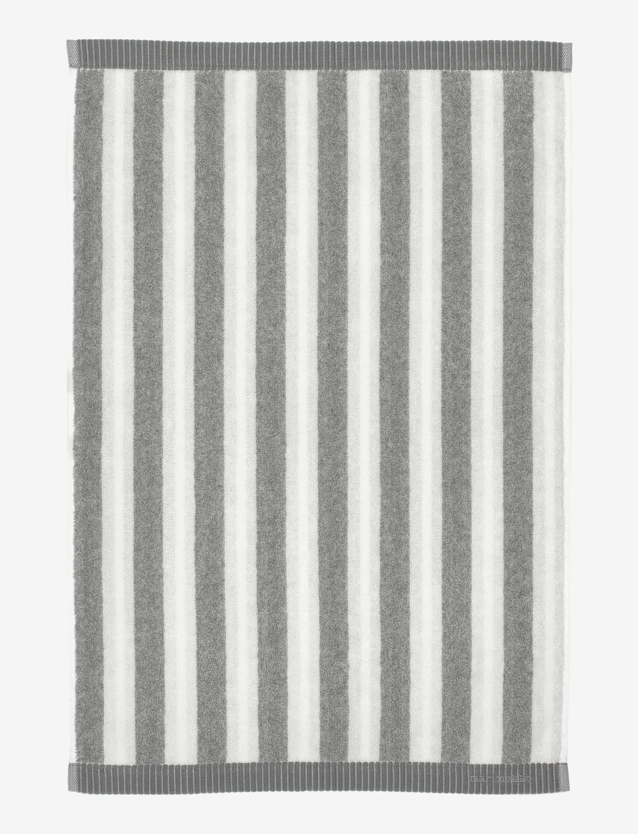 Marimekko Home - KAKSI RAITAA HAND TOWEL 50X70 - hand towels & bath towels - white/grey - 1