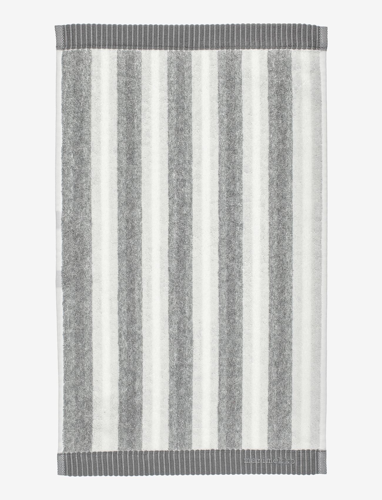 Marimekko Home - KAKSI RAITAA GUEST TOWEL 30X50 - gæstehåndklæder - white/grey - 1