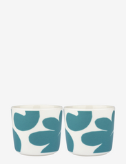 LEIKKO CUP W/OUT H. 2DL 2 PCS - WHITE,TEAL
