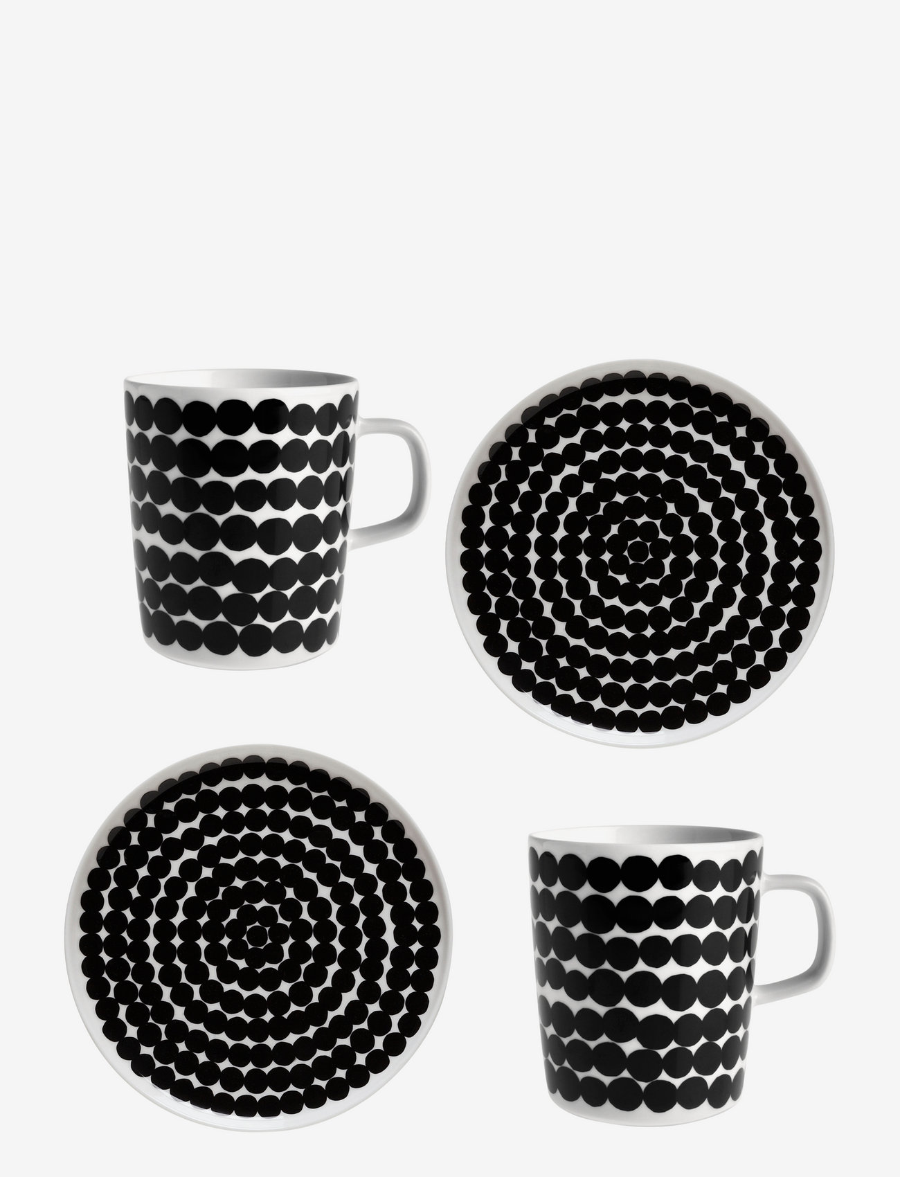 Marimekko Home - SIIRTOLAPUUTARHA BREAKFAST SET 2PCS M+P - køb efter pris - white,black - 0