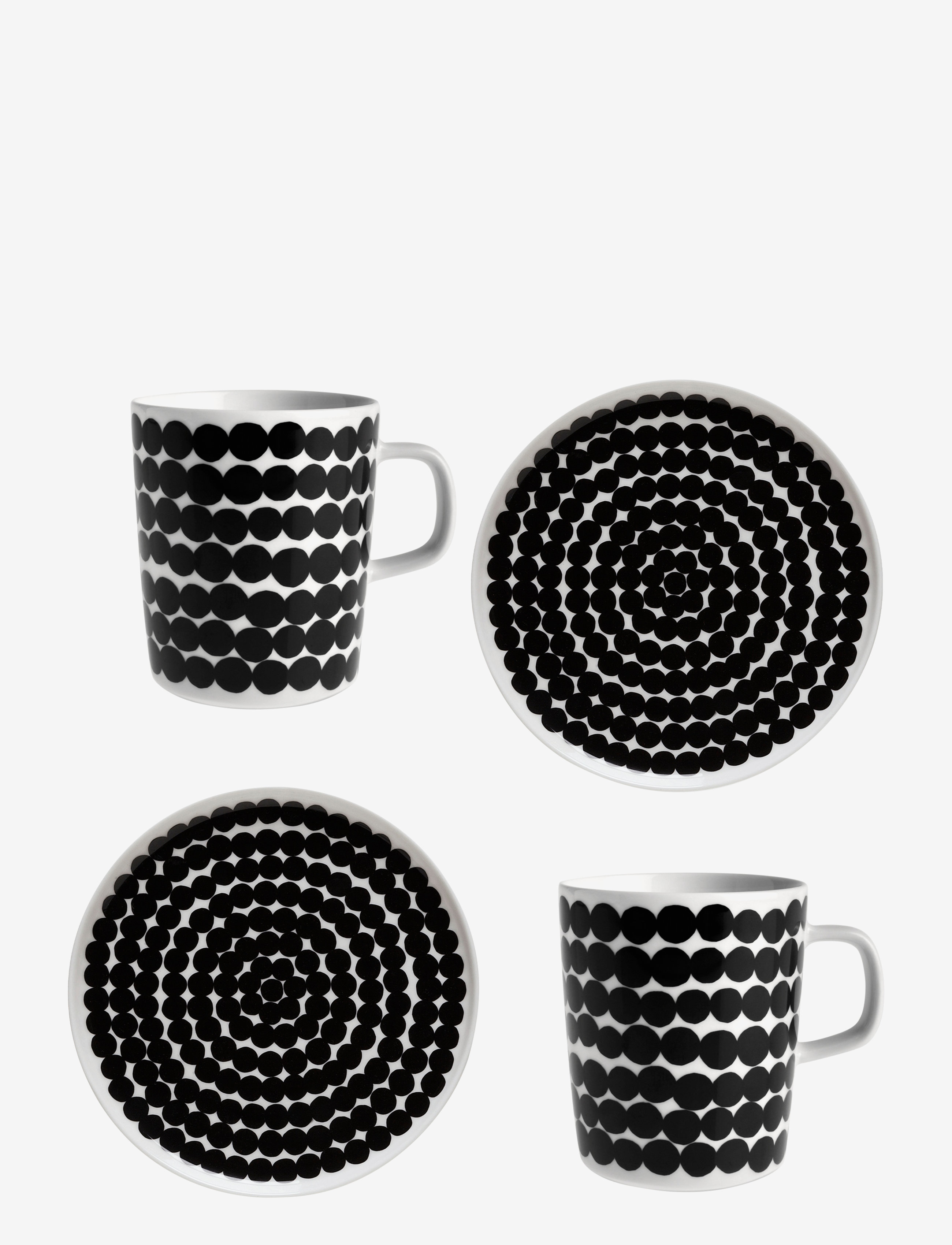 Marimekko Home SIIRTOLAPUUTARHA BREAKFAST SET 2PCS M+P - Borddækning - WHITE,BLACK / black
