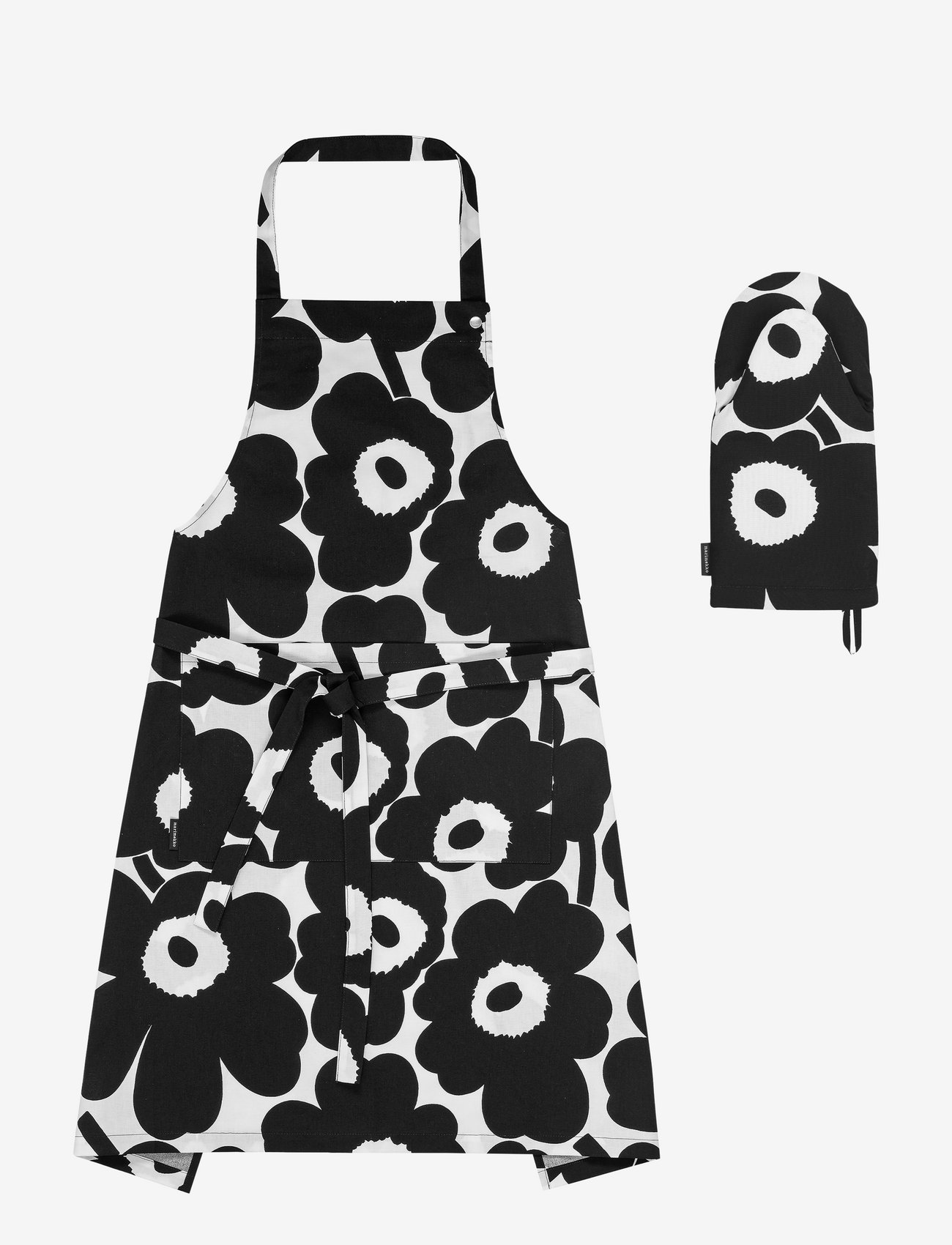 Marimekko Home - UNIKKO KITCHEN TEXTILE SET - forklæder - white, black - 0