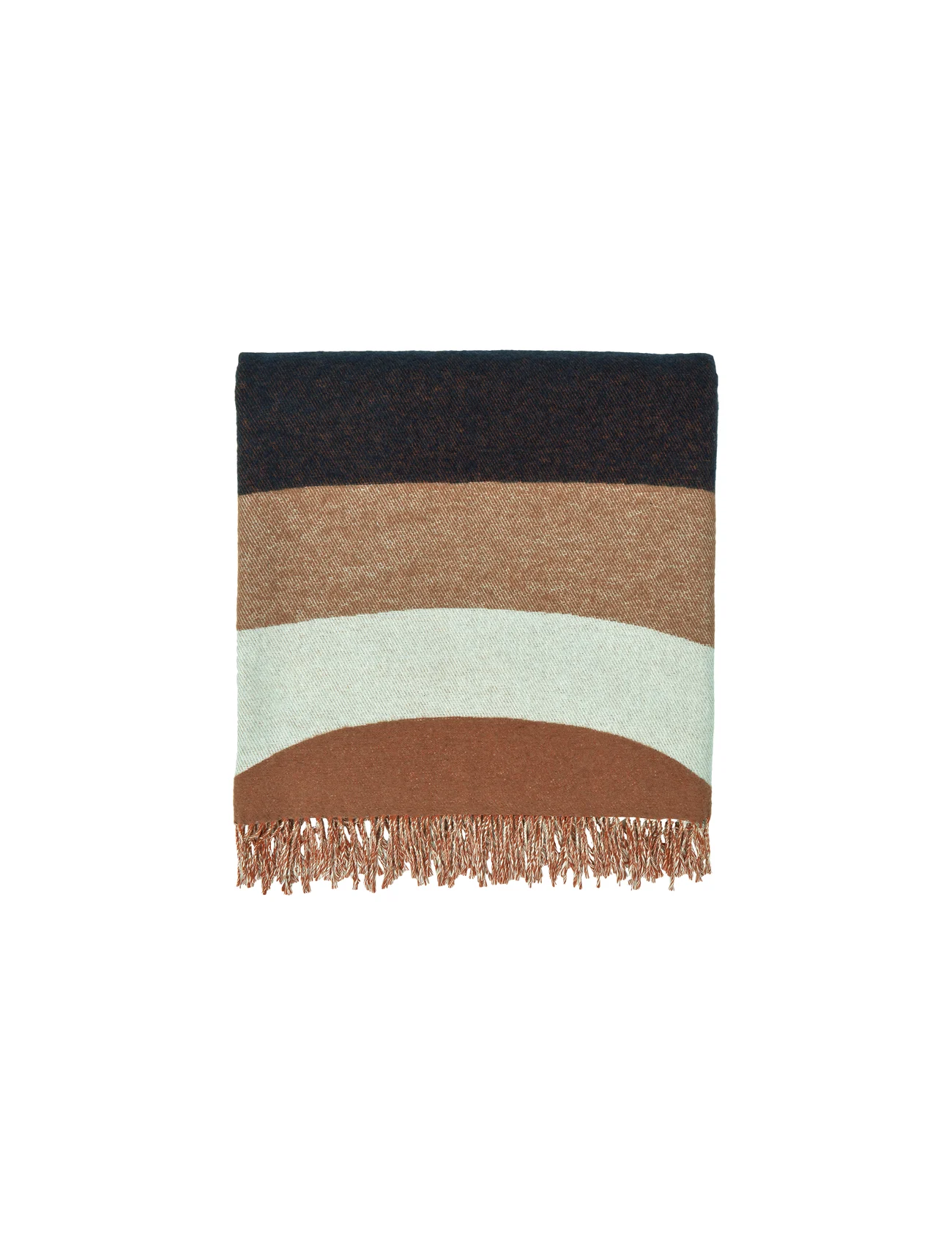 Marimekko Home - MELOONI THROW 130X170CM - najniższe ceny - brown, off white, dark blue - 1