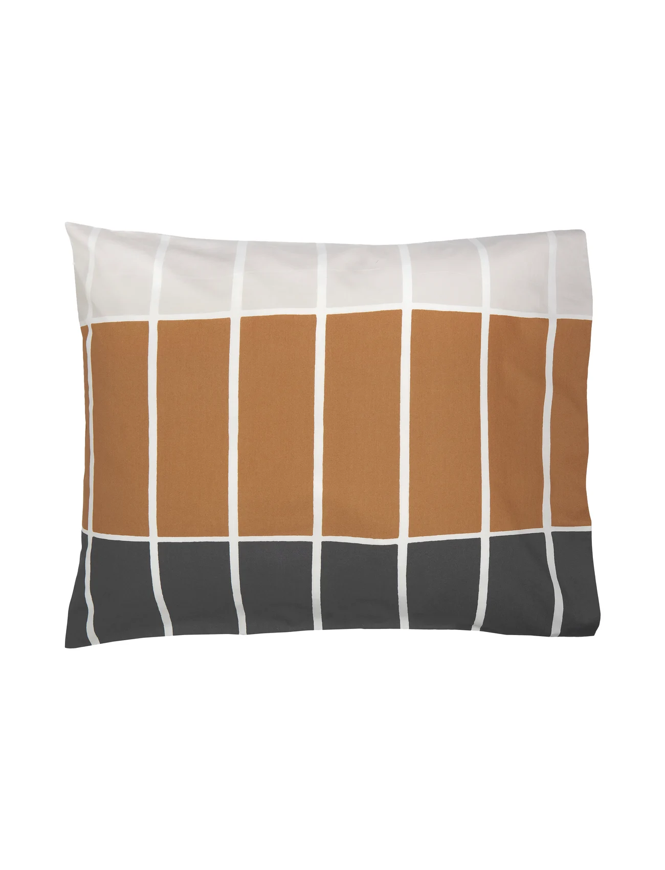 Marimekko Home - TIILISKIVI Pillow Case 50X60 CM - alhaisimmat hinnat - dark brown, beige, charcoal - 0