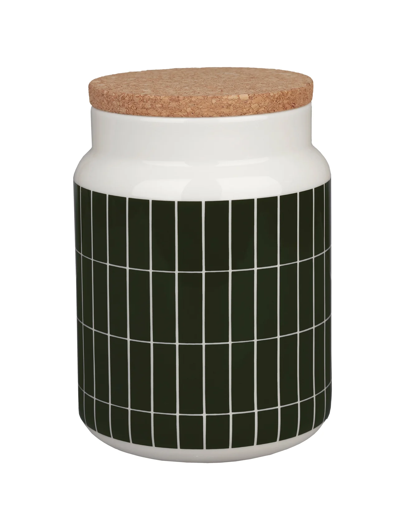 Marimekko Home - TIILISKIVI JAR 1,2L - förvaringsburkar - white,dark green - 0