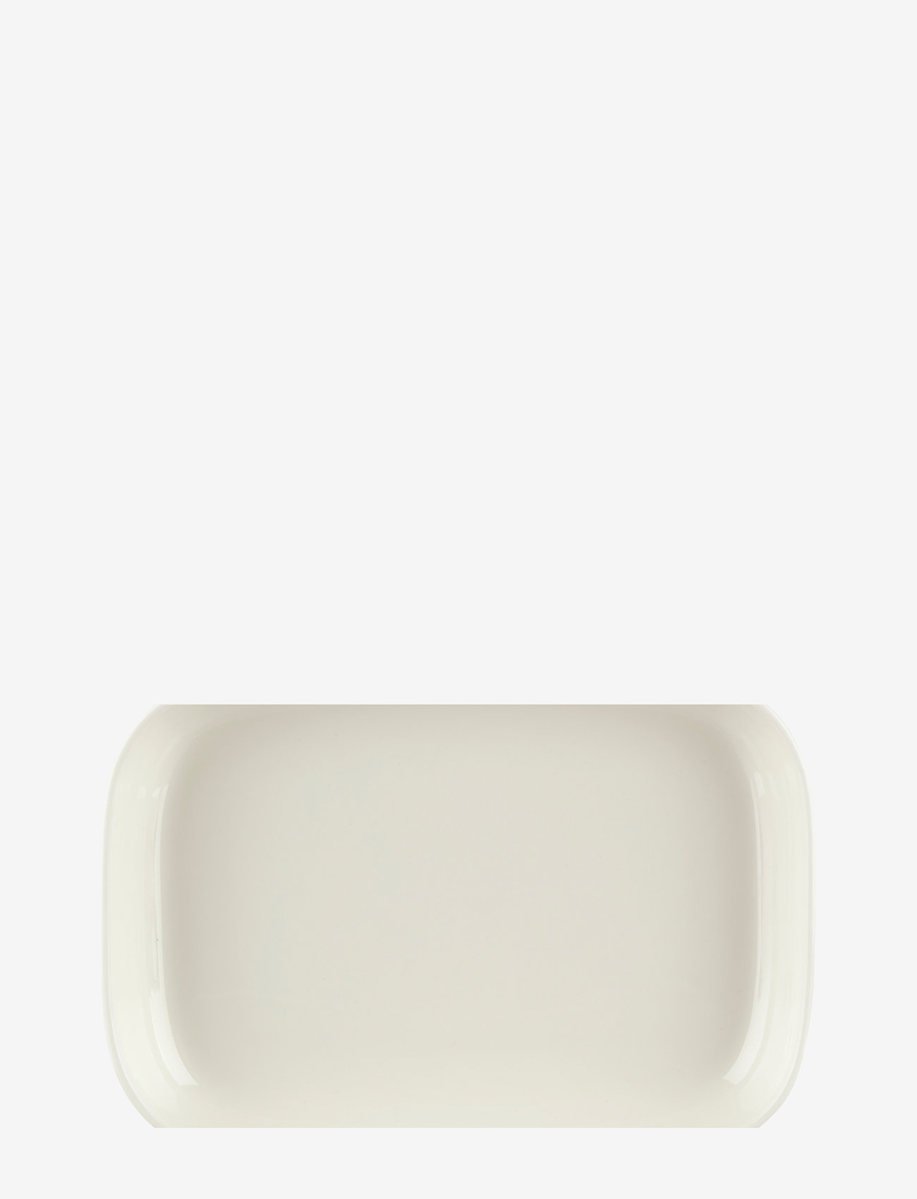 Marimekko Home - SIIRTOL. SERVING DISH 18X25CM - serveringsfat & uppläggningsfat - white, clay - 0