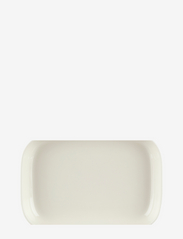 Marimekko Home - SIIRTOL. SERVING DISH 18X25CM - serveringsfat & uppläggningsfat - white, clay - 0