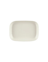Marimekko Home - SIIRTOL. SERVING DISH 18X25CM - serverings & anretningsfade - white, clay - 2
