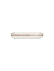 Marimekko Home - SIIRTOL. SERVING DISH 18X25CM - najniższe ceny - white, clay - 3