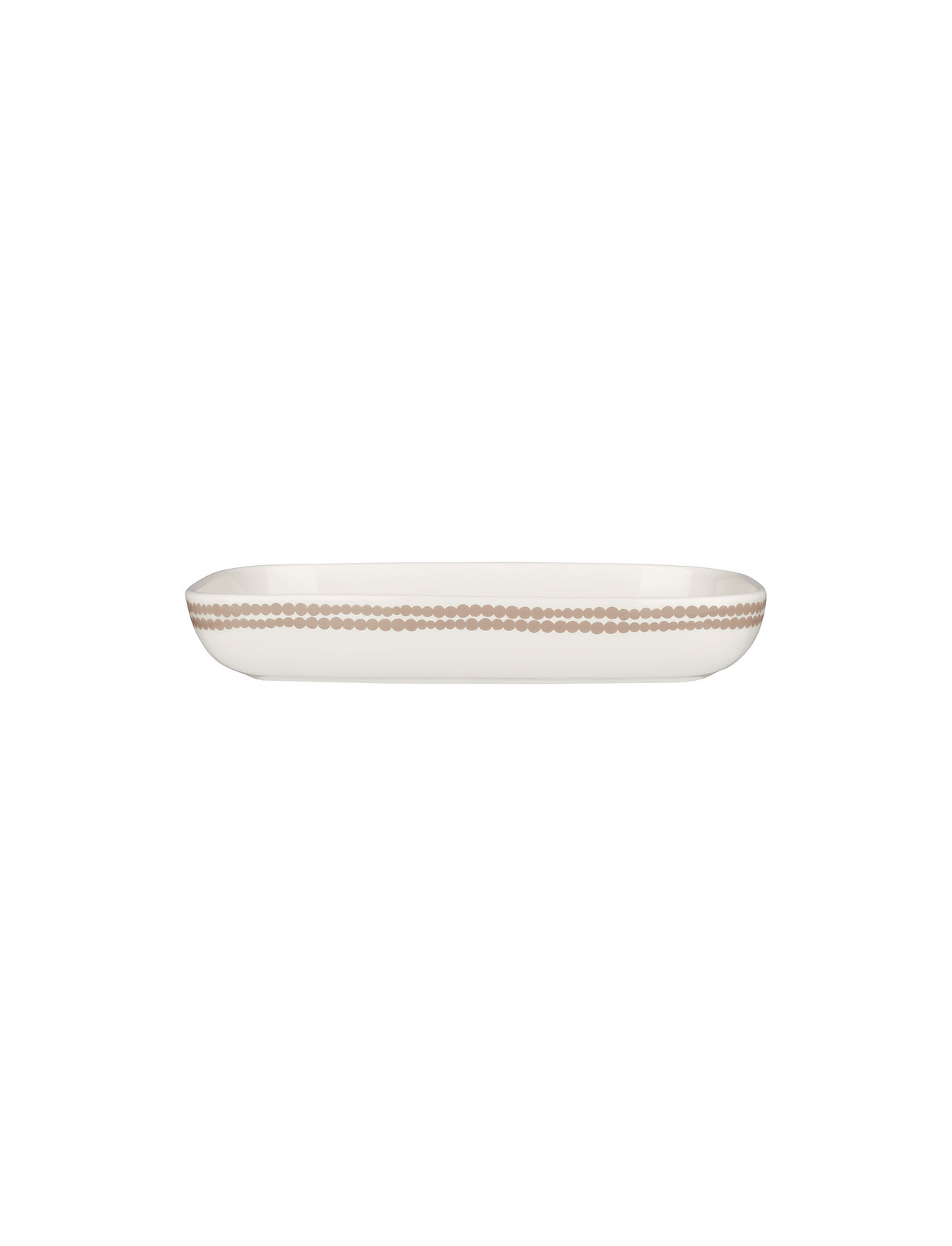 Marimekko Home - SIIRTOL. SERVING DISH 18X25CM - plats de service & plateaux - white, clay - 3