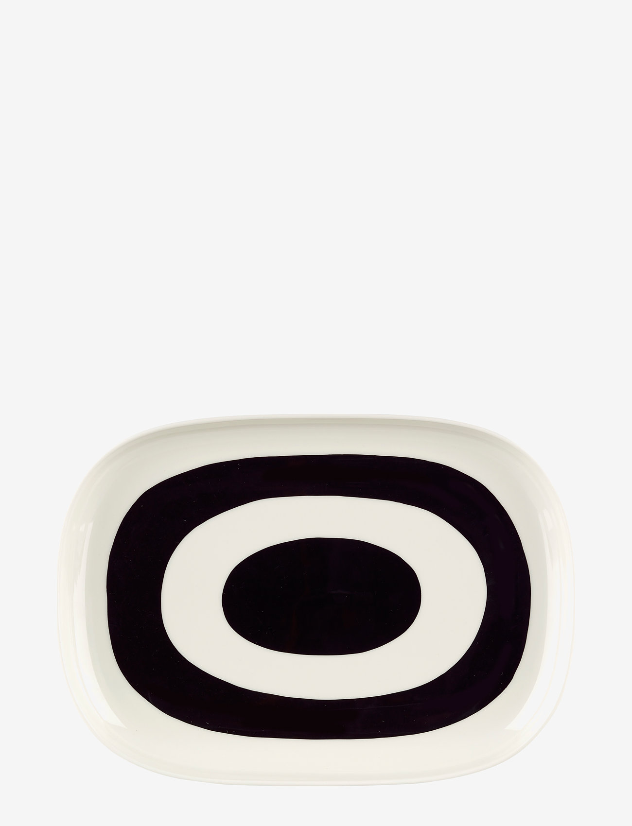Marimekko Home - MELOONI PLATTER 23X32CM - serveringsfat & uppläggningsfat - white, black - 0