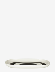 Marimekko Home - MELOONI PLATTER 23X32CM - serveringsfat & uppläggningsfat - white, black - 1