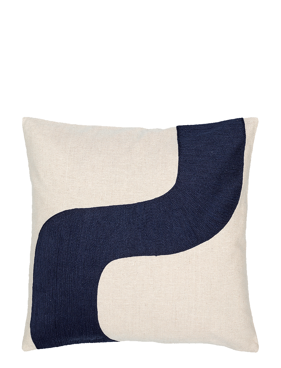 Marimekko Home - SEIREENI CUSHION COVER 50X50 - linen, dark blue - 0