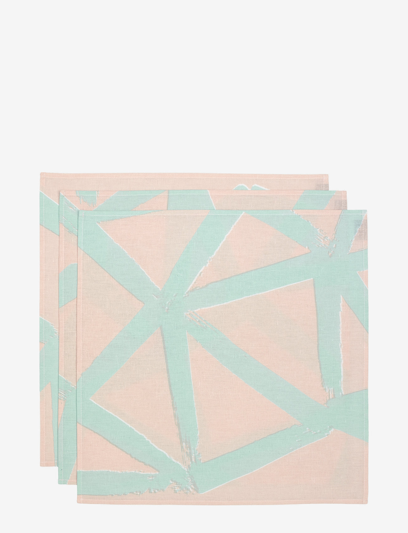 Marimekko Home - UKKOSPILVI NAPKIN 43X43 3PCS - stofservietter - peach, mint - 0