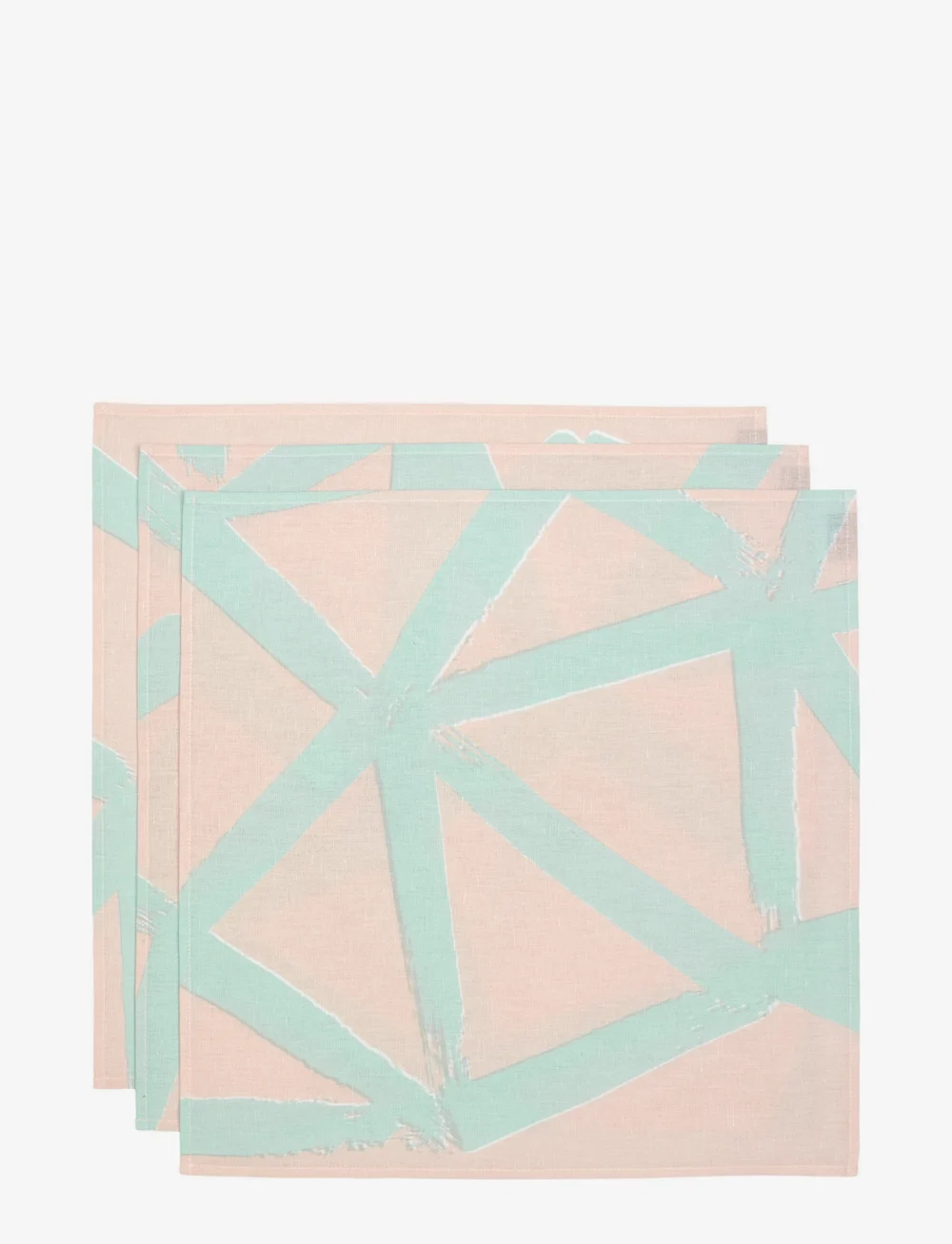 Marimekko Home - UKKOSPILVI NAPKIN 43X43 3PCS - tygservetter - peach, mint - 0