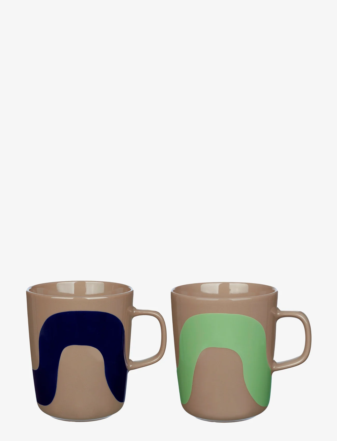 Marimekko Home - SEIREENI MUG 2,5DL 2PCS - kavos puodeliai - terra, dark blue, mint - 0