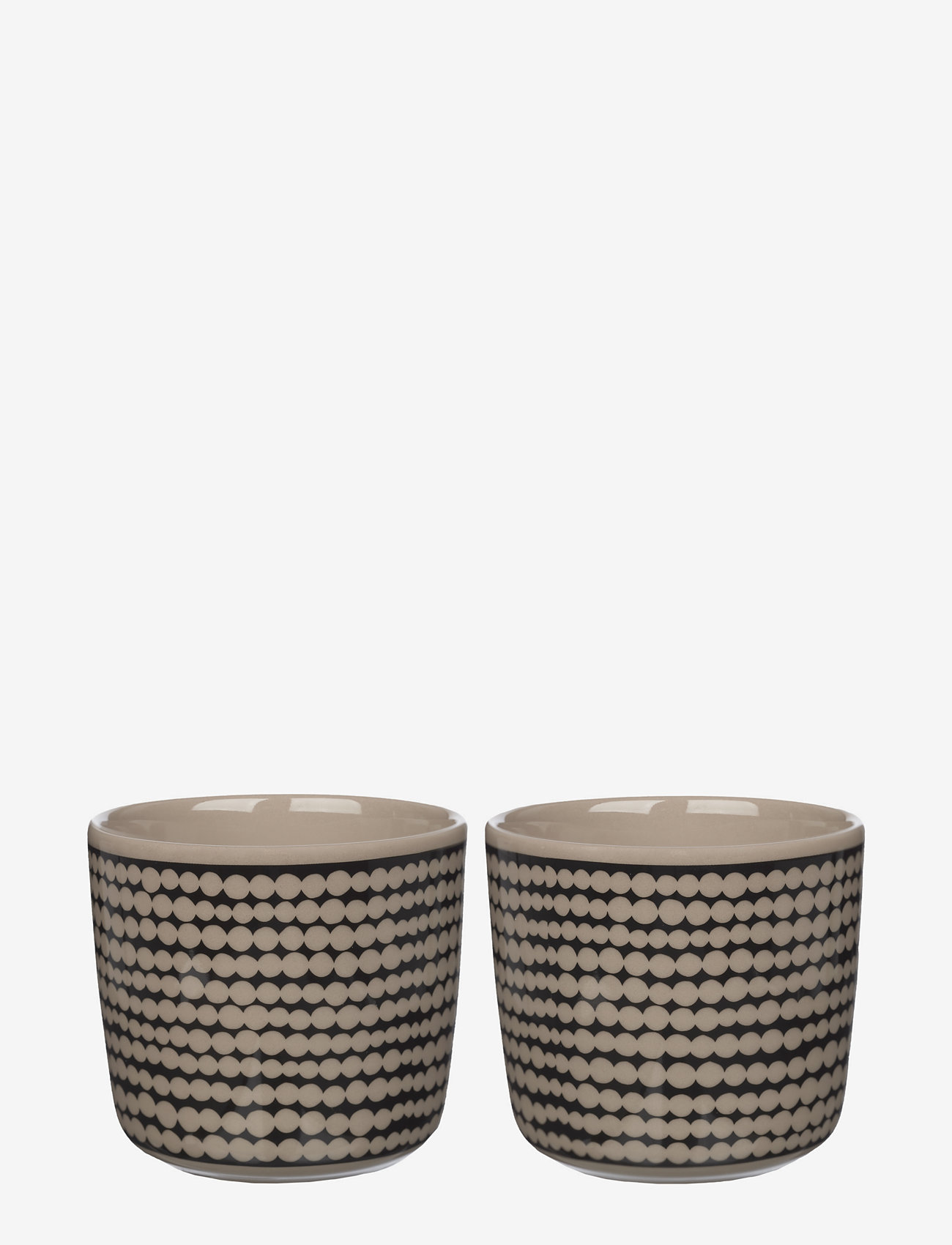 Marimekko Home - SIIRTOLA. CUP 2DL W/OUT H 2PCS - kaffetassen - terra, black - 0
