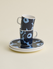 Marimekko Home - UNIKKO BREAKFAST SET 2PCS M+P - väikesed taldrikud - white, dark blue, light blue - 1