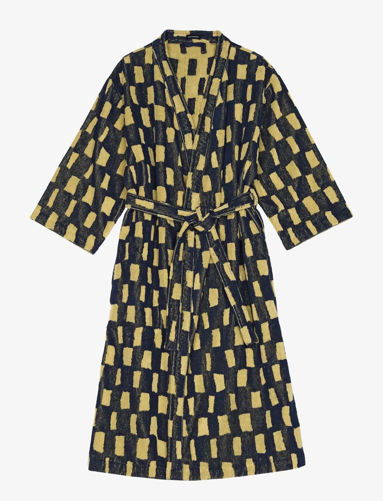 Marimekko Home - ISO NOPPA BATHROBE - vannitoa tekstiilid - black, sand - 0