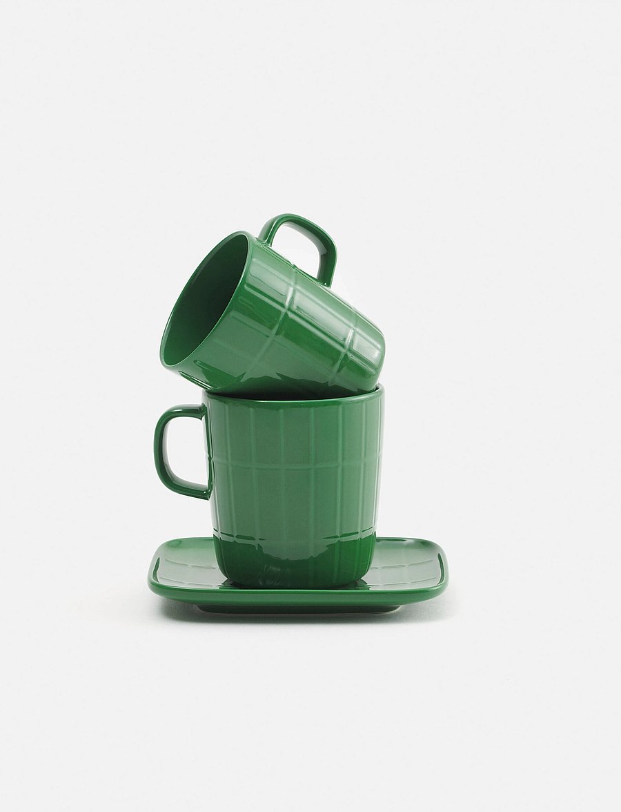 Marimekko Home - TIILISKIVI MUG 4 DL - kohvitassid - dk.green - 0