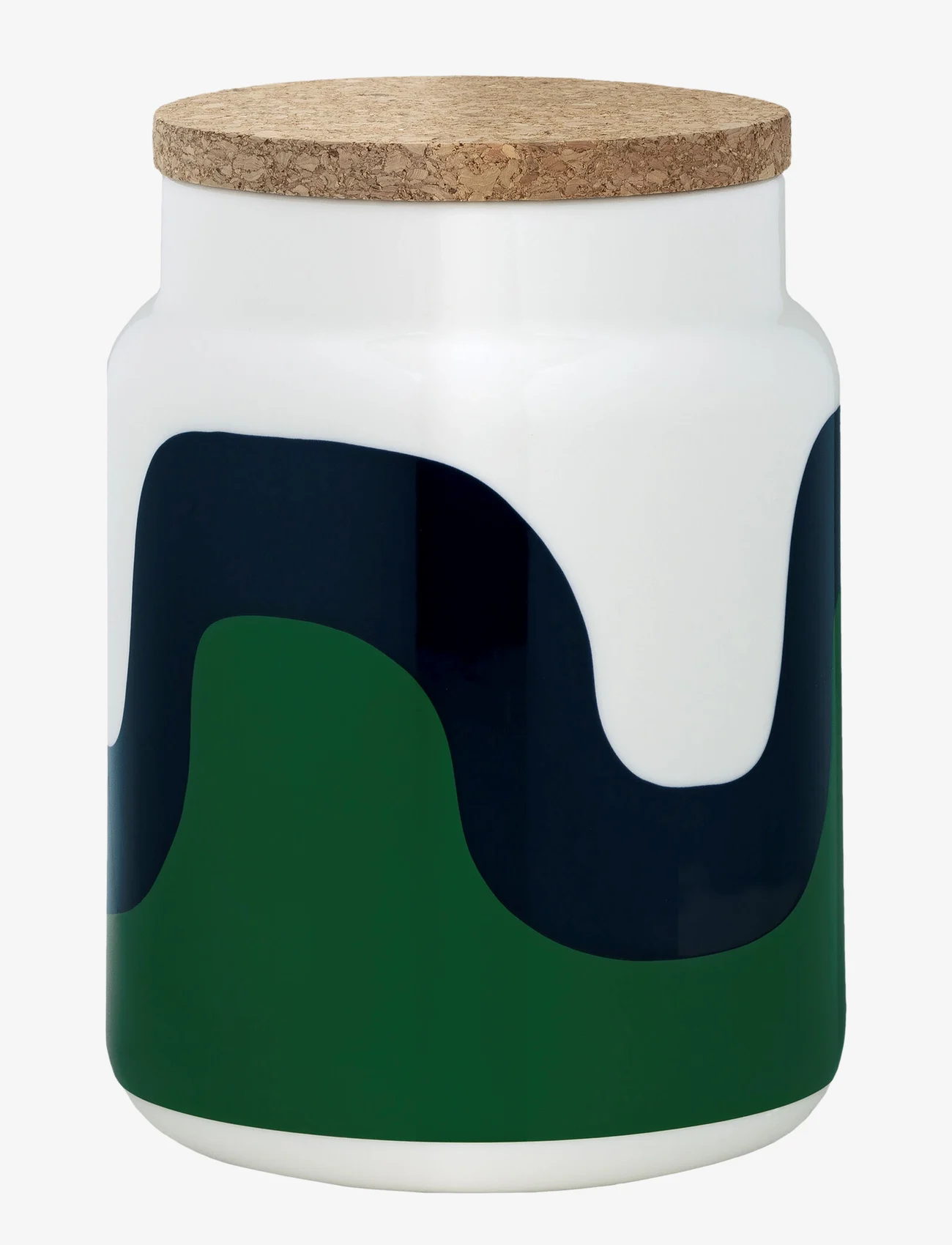 Marimekko Home - SEIREENI JAR 1,2L - kitchen jars - white, green, darkblue - 0