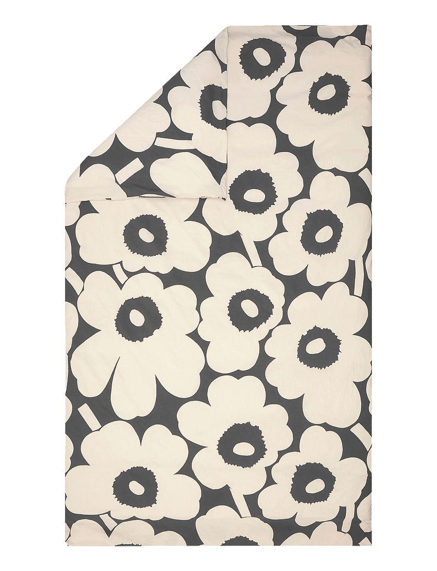 Marimekko Home - UNIKKO DC 240X220CM - charcoal, off white - 0