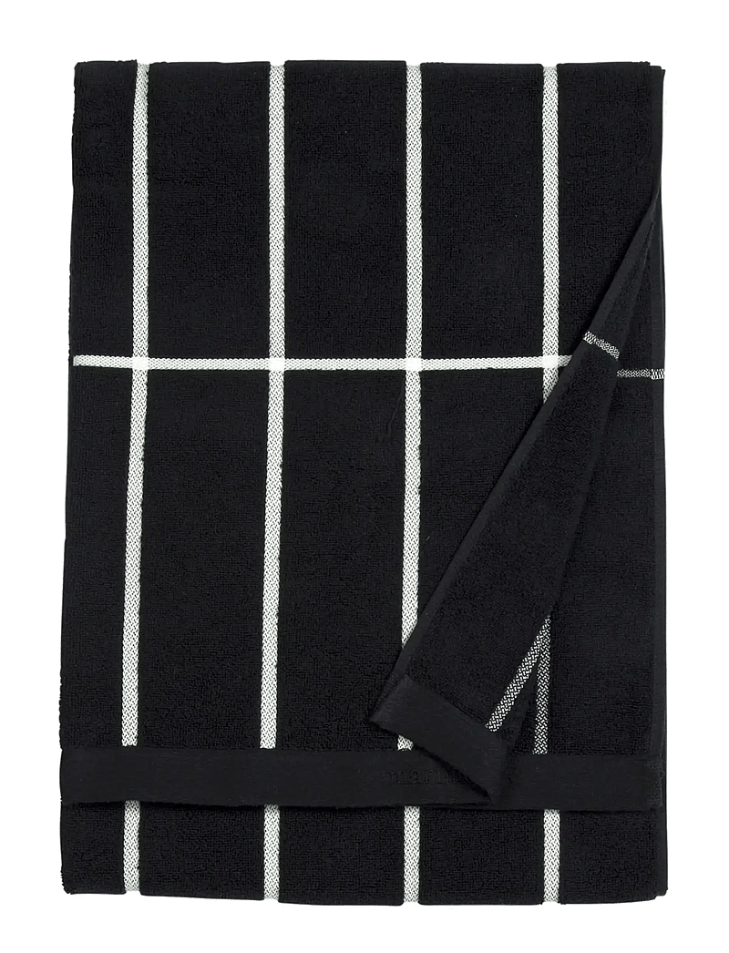 Marimekko Home - TIILISKIVI BATH TOWEL 70X150CM - badehåndklæder - black, white - 0