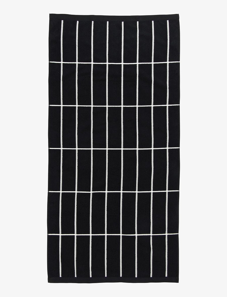 Marimekko Home - TIILISKIVI HAND TOWEL 50X70CM - badetücher - black, white - 1