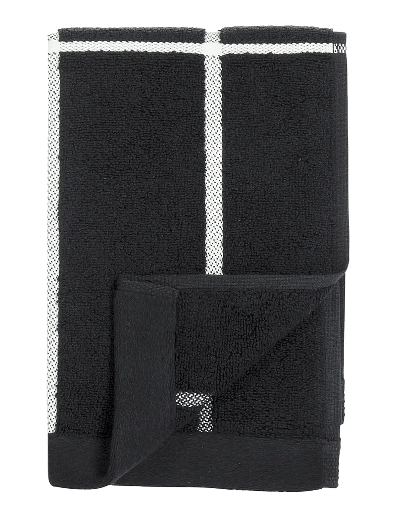 Marimekko Home - TIILISKIVI GUEST TOWEL 30X50 - külaliste käterätikud - black, white - 0