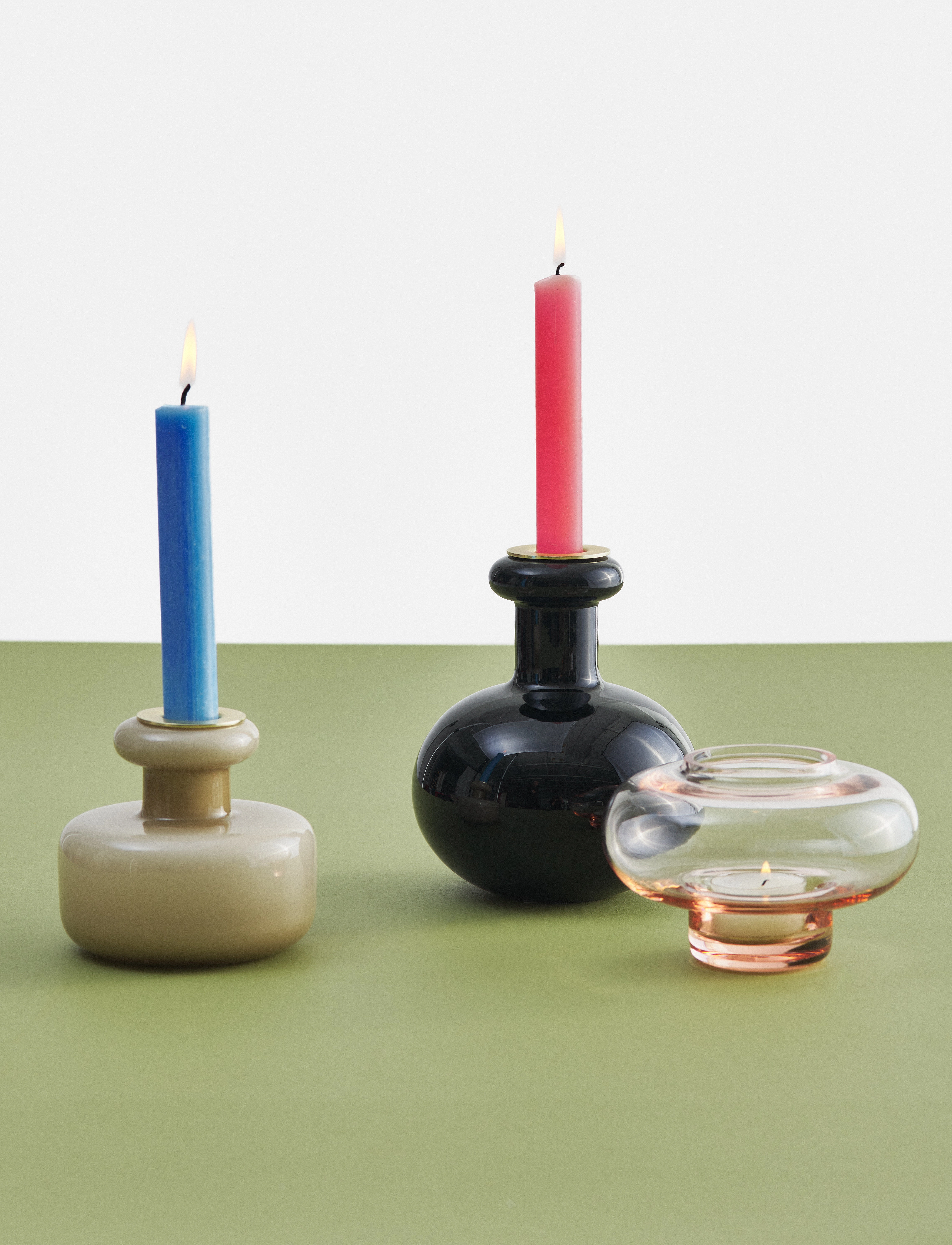 Marimekko Home Puteli Candle Holder, H:9.5 cm, Beige, Lysestager & Lanterner > Lysestager, Unisex