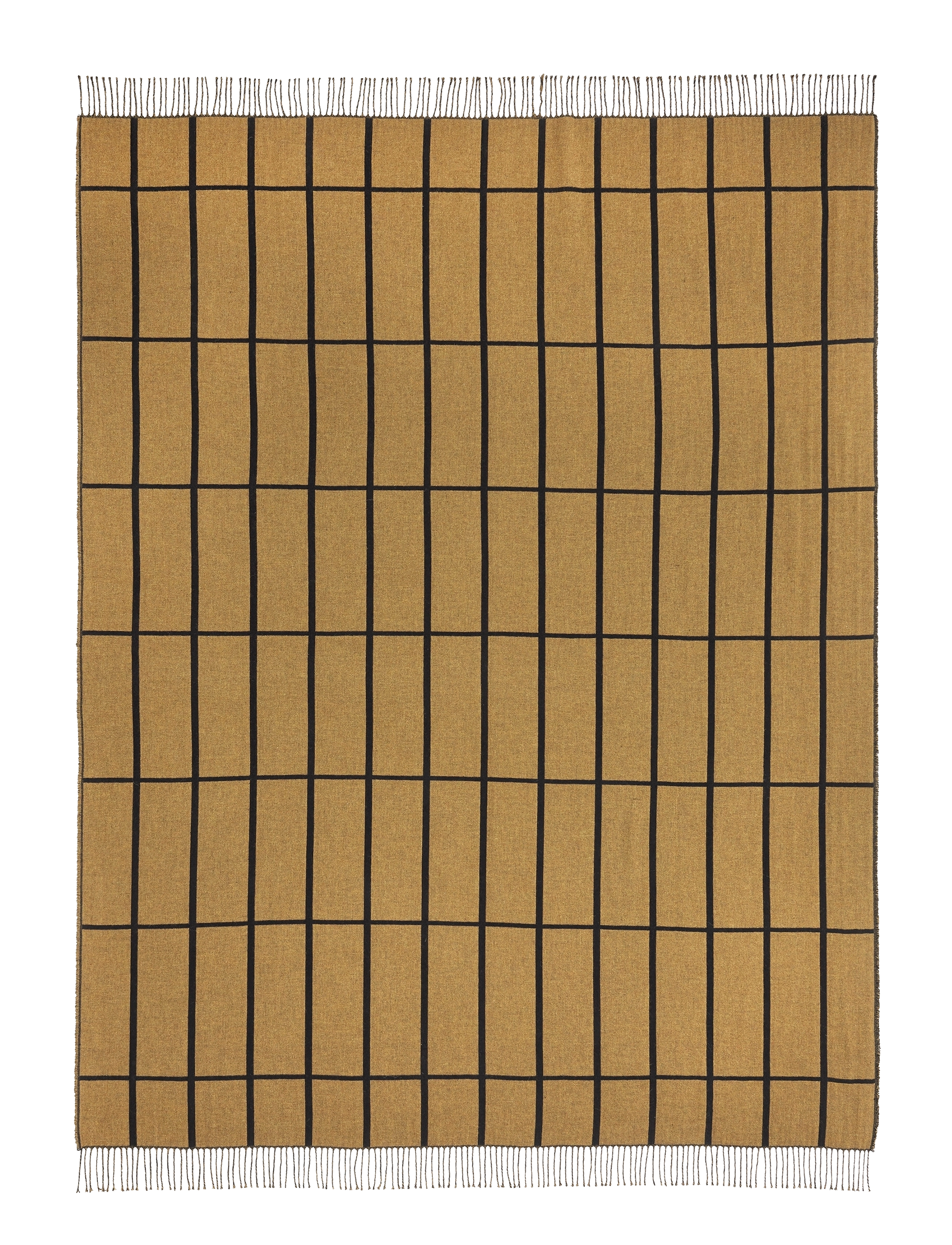 Marimekko Home TIILISKIVI THROW 130X175CM - Blankets & Throws - CAVIAR, GOLD / gold
