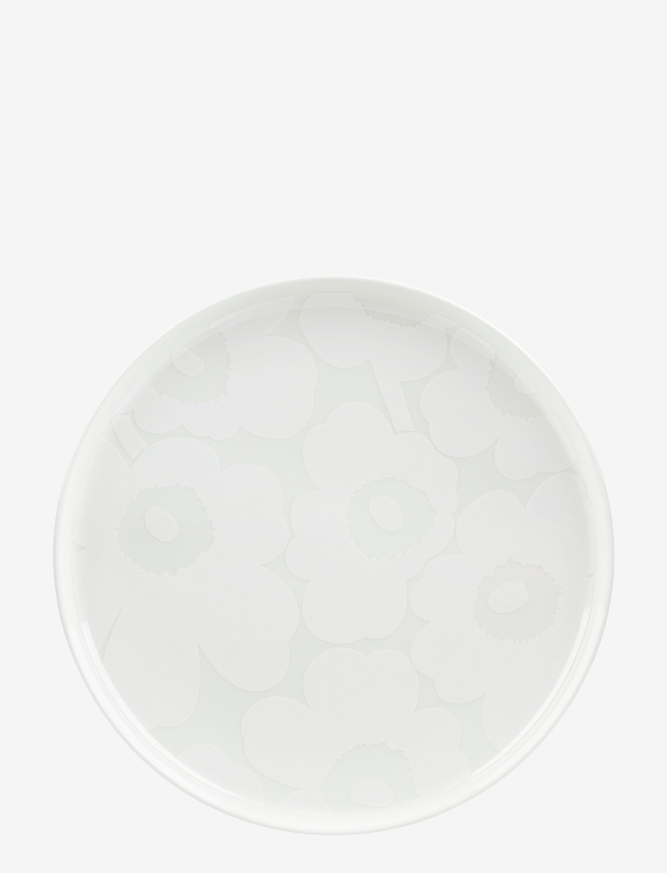 Marimekko Home - UNIKKO PLATE 25CM - white, white - 0