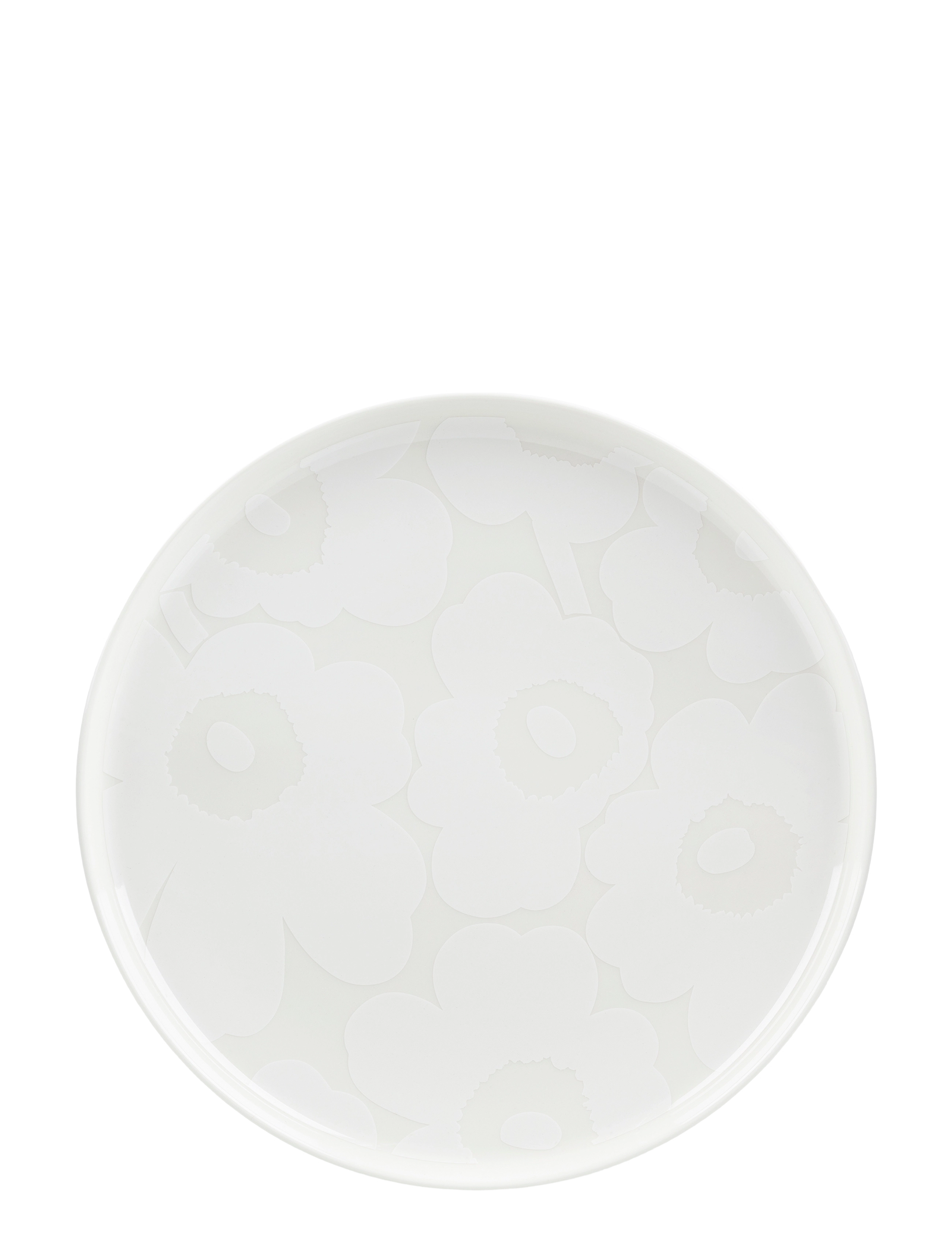 Marimekko Home UNIKKO PLATE 25CM - Pulmakingid - WHITE, WHITE / white