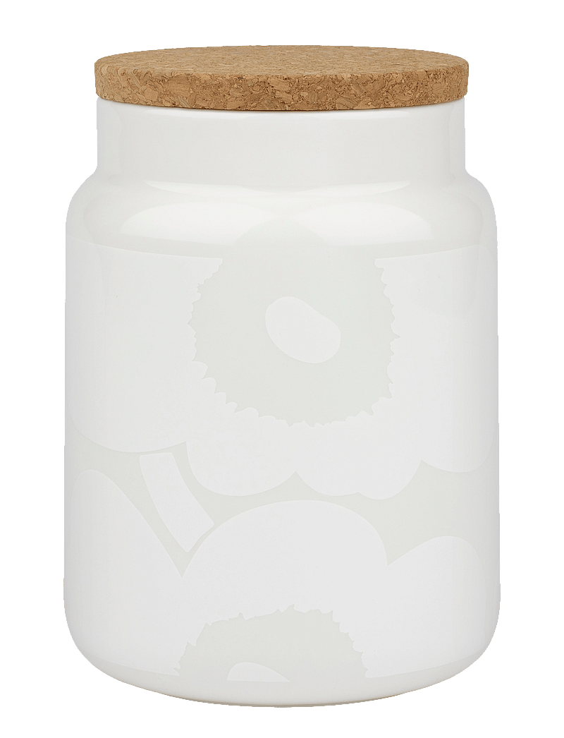 Marimekko Home - UNIKKO JAR 1,2L - vorratsgläser - white, white - 0