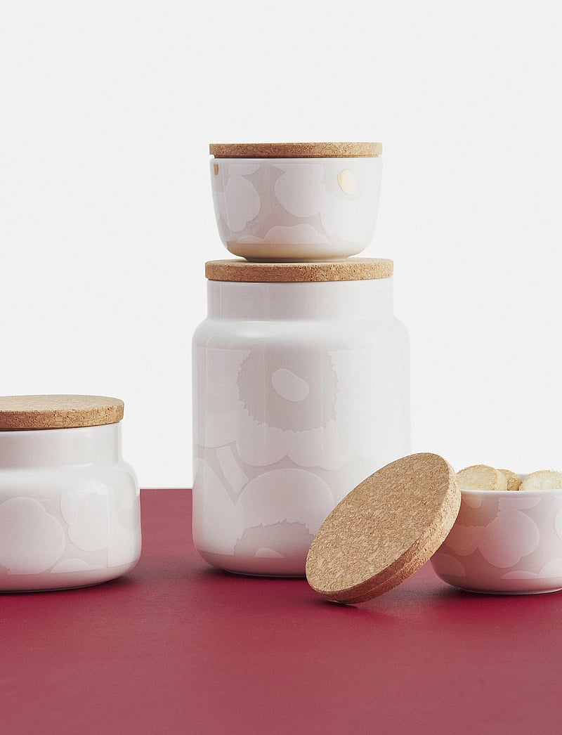 Marimekko Home - UNIKKO JAR 1,2L - vorratsgläser - white, white - 1
