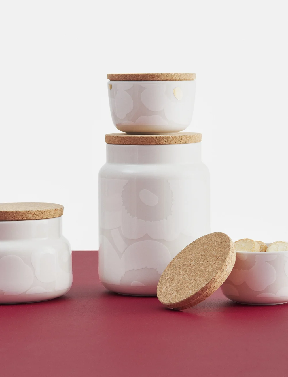 Marimekko Home - UNIKKO JAR 0,7L - vorratsgläser - white, white - 1