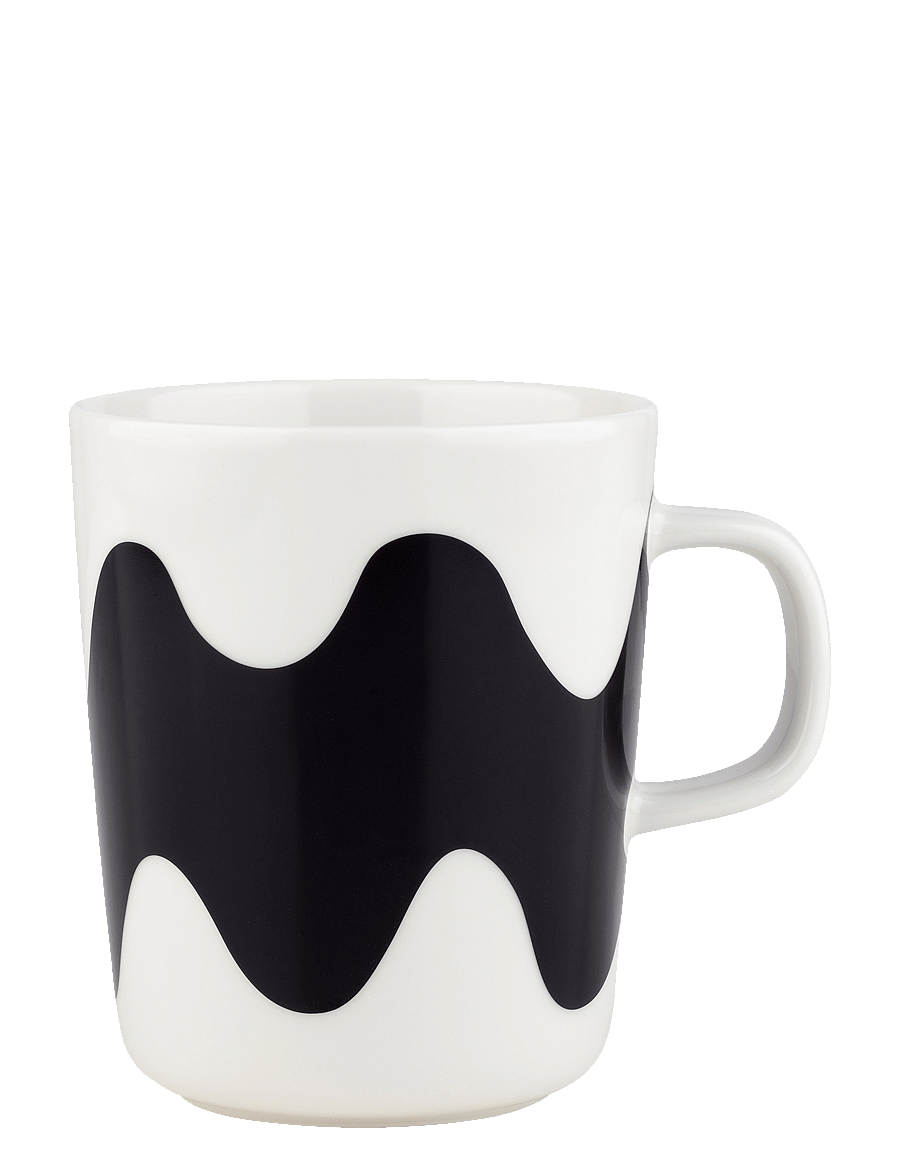 Marimekko Home - LOKKI MUG 2,5 DL - kavos puodeliai - black/white - 0