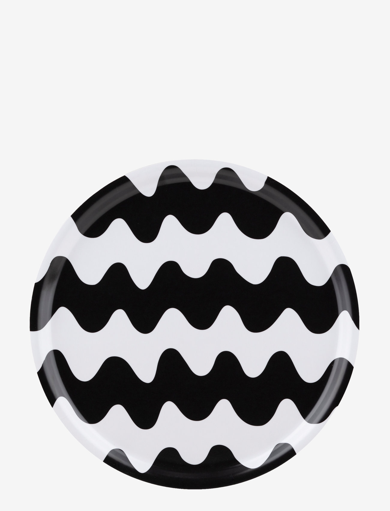 Marimekko Home - LOKKI PLATE 20CM - asietter - black, white - 0