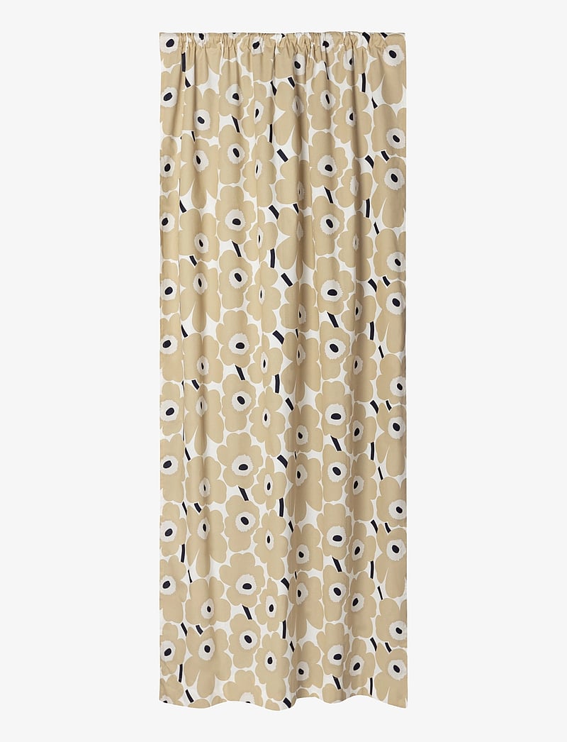Marimekko Home - P.UNIKKO CURTAIN 135X250 - gardinlængde - off white, beige, dk.blue - 0